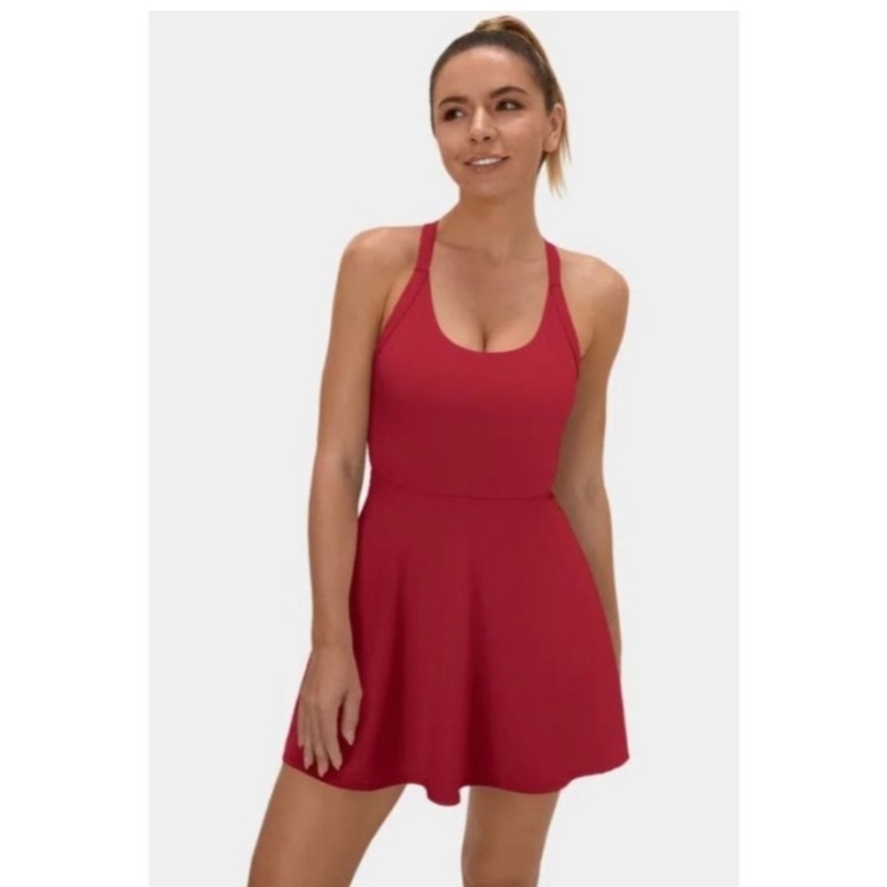 HALARA Backless Twisted 2 in 1 Ballet Barre Salsa Fitness Dress SIZE M NWT